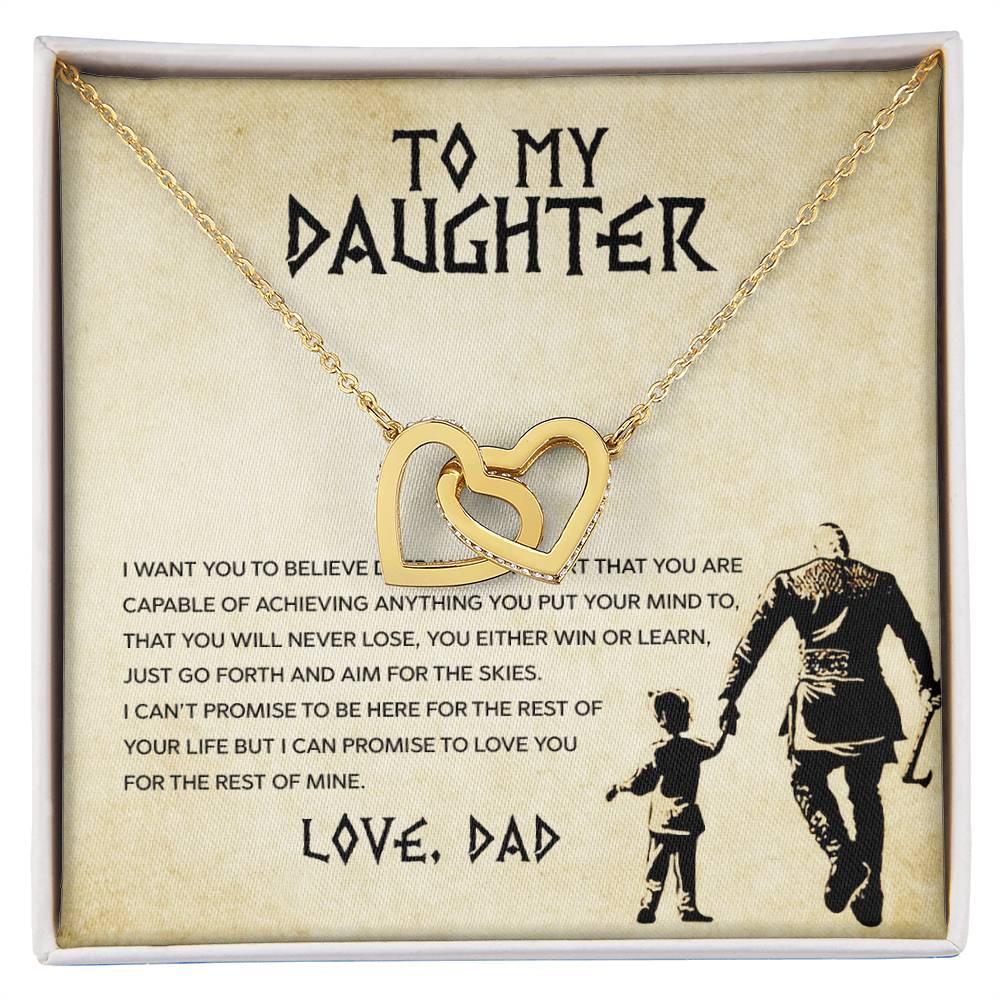 Go Forth And Aim For The Skies Interlocking Hearts Necklace