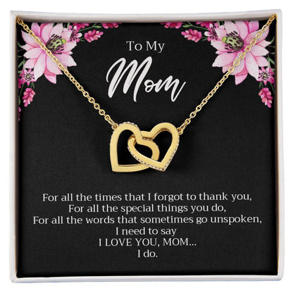 Interlocking Heart Necklace For Mom Interlocking Hearts Necklace