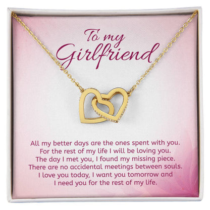 Interlocking Hearts Necklace For Your Girl