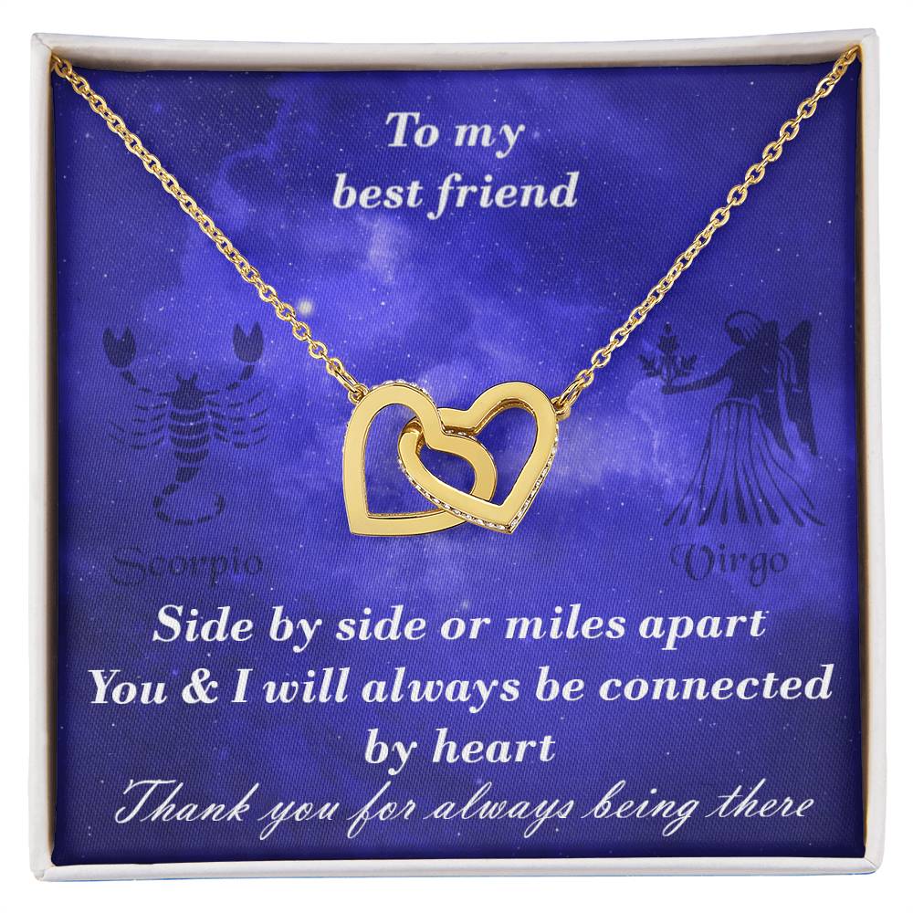 Scorpio To Virgo Best Friend Interlocked Hearts Necklace Interlocking Hearts Necklace