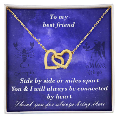 Scorpio To Virgo Best Friend Interlocked Hearts Necklace Interlocking Hearts Necklace