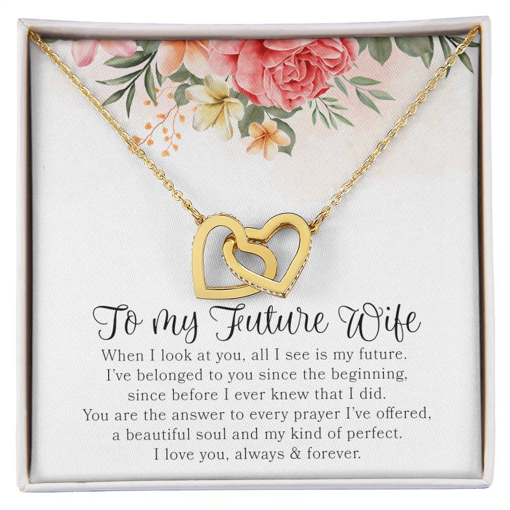 Interlocking Hearts - To Future Wife Interlocking Hearts Necklace
