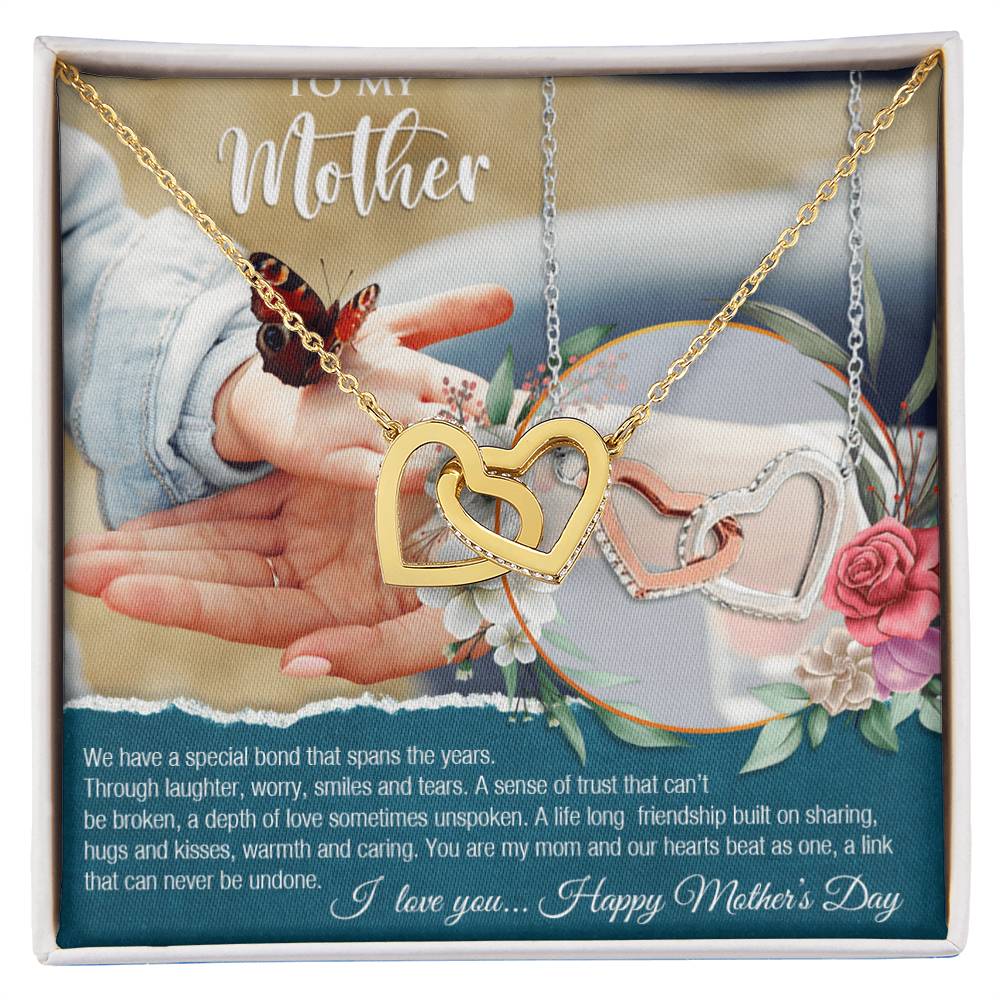 Mother'S Day Gift To My Beautiful Mother Daughter To Mother Gift Son To Mother Gift Happy Mother'S Day Necklace For Mom Beautiful Gift For Mom Interlocking Hearts Necklace