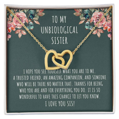 My Unbiological Sister What You Are To Me Interlocked Hearts Necklace Interlocking Hearts Necklace