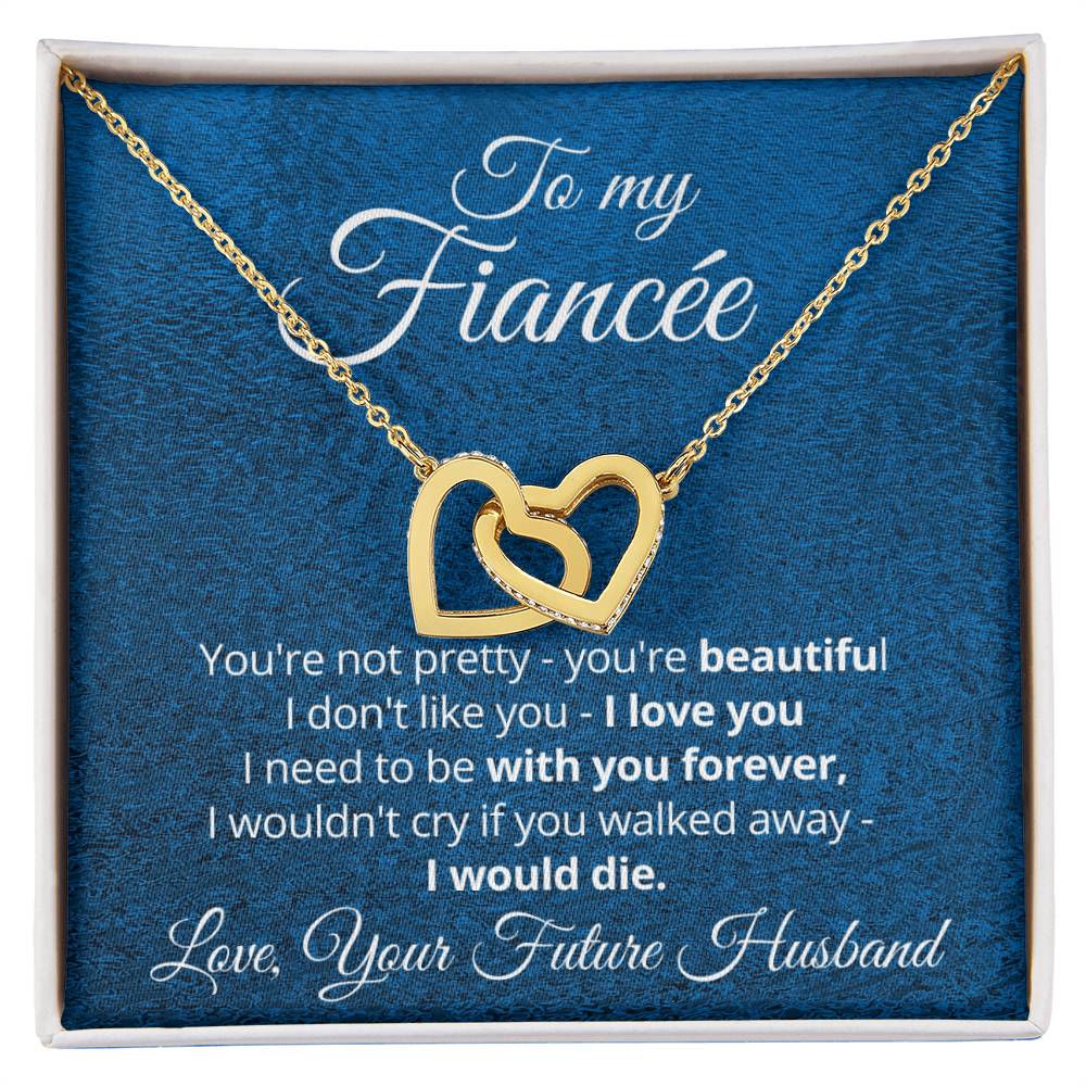 Linked Hearts Necklace Gift For Fiancee Interlocking Hearts Necklace