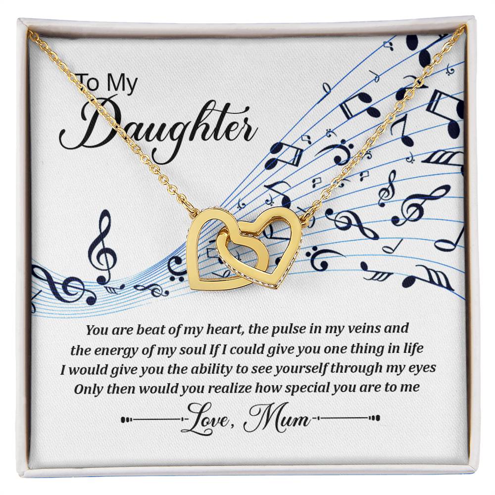 You Still Make My Heart Race Gift Necklace For Daughter Interlocking Hearts Necklace