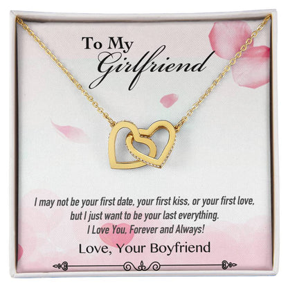 To My Girlfriend - Be Your Last Everything - Interlocking Heart Necklace Interlocking Hearts Necklace
