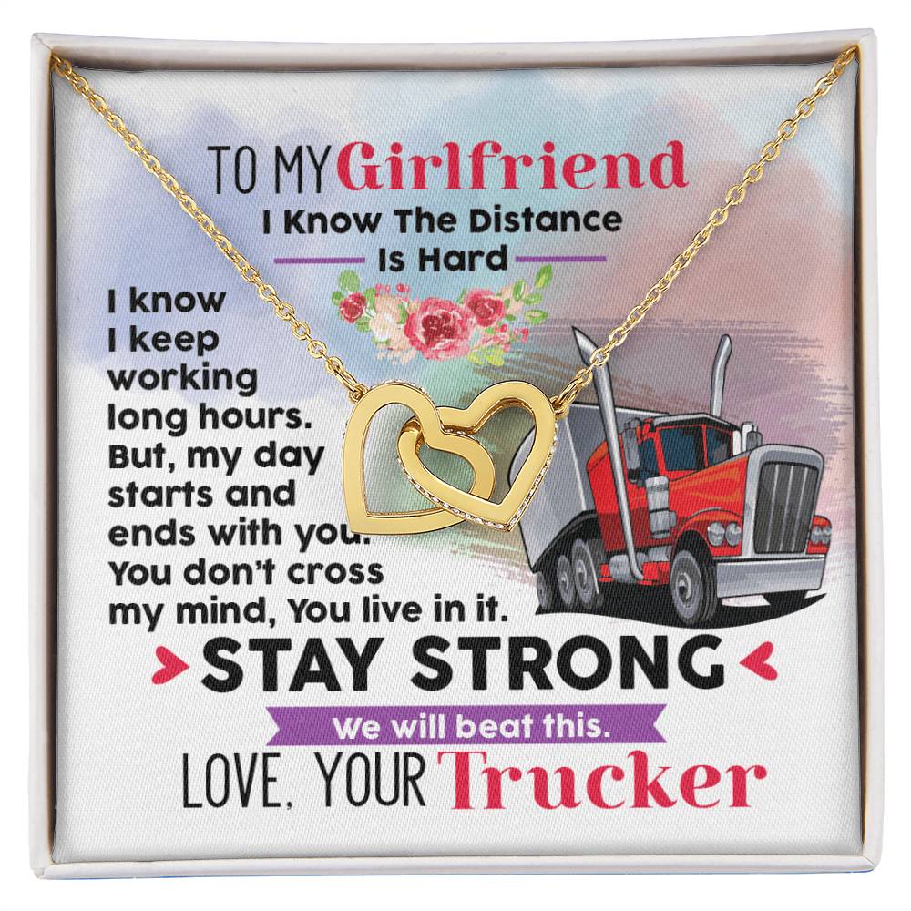 Gift For Girlfriend- Interlocking Heart Necklace Interlocking Hearts Necklace