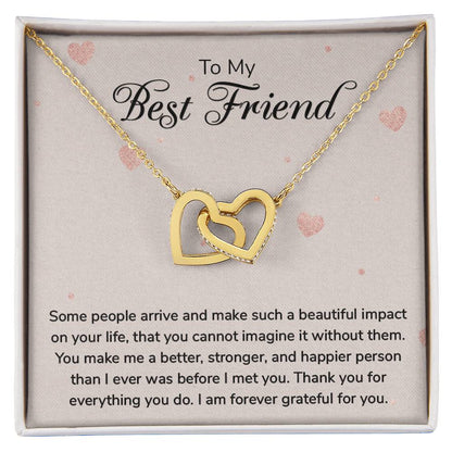 Some People Arrive And Make Such A Beautiful Impact Interlocking Hearts Necklace