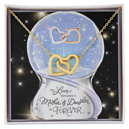 Love Hearts Together 4-Ever Necklace Interlocking Hearts Necklace