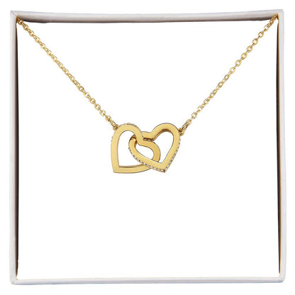 To My Granddaughter Interlocking Hearts Necklace Message Card