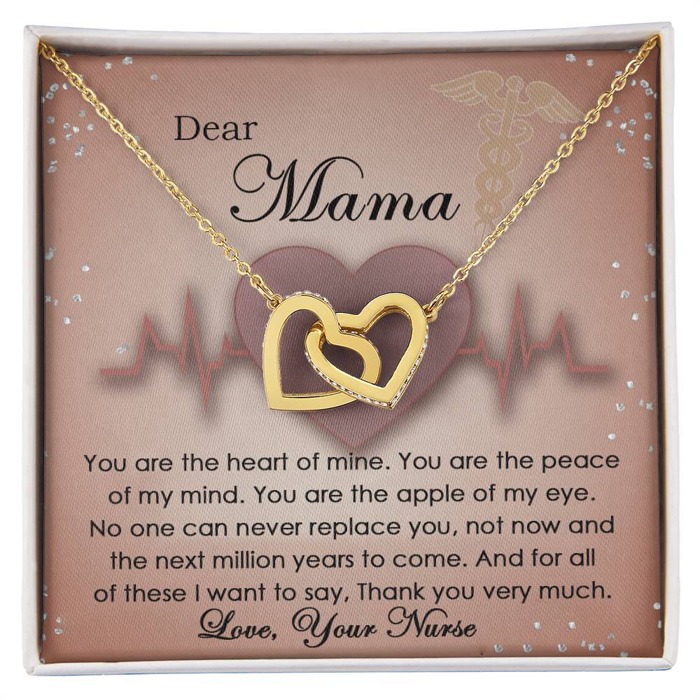 To My Beautiful Mom - Your Nurse - Best Gift For Mom - Necklace Interlocking Hearts Necklace