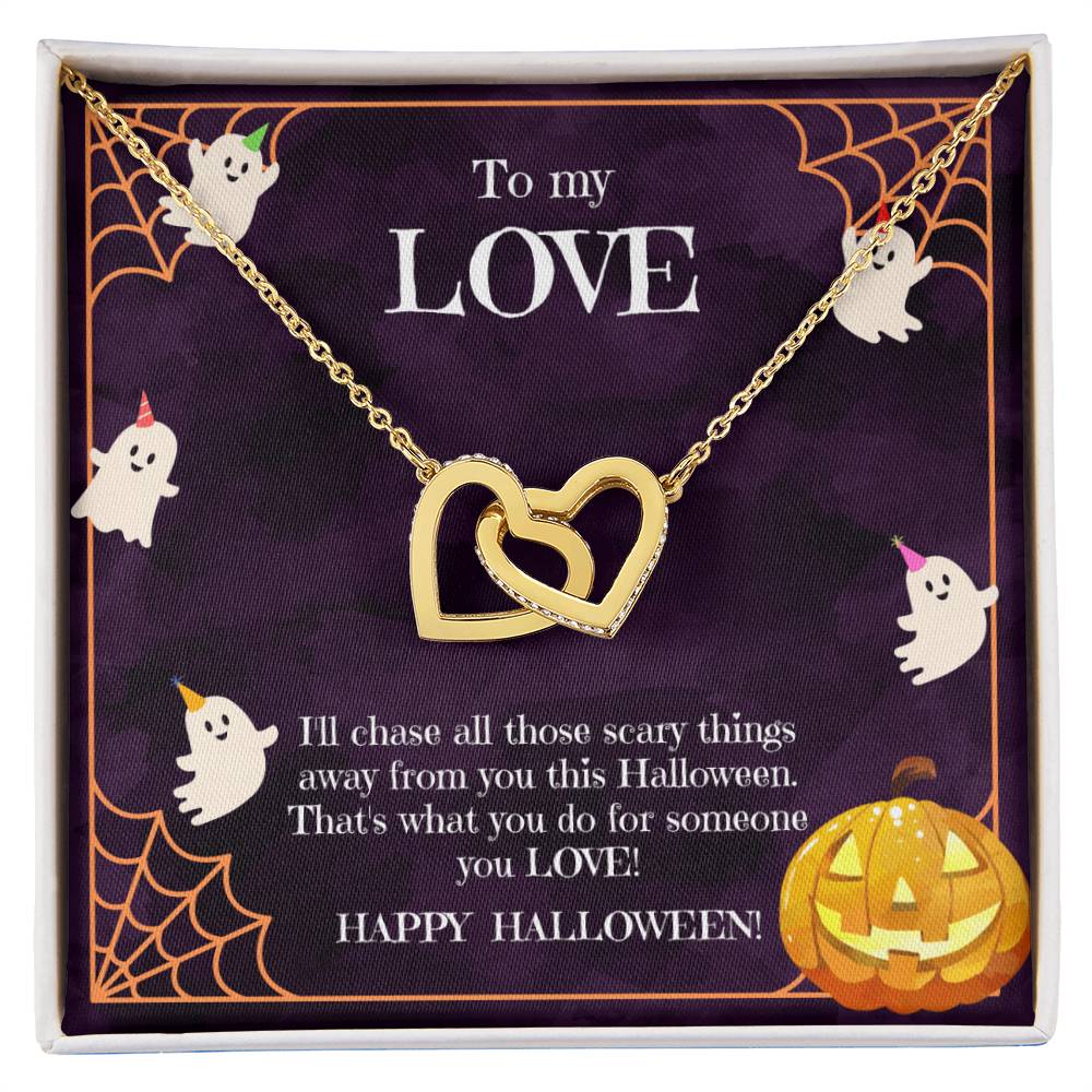 To My Love Spooky Interlock Necklace Interlocking Hearts Necklace