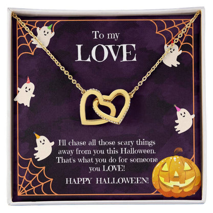 To My Love Spooky Interlock Necklace Interlocking Hearts Necklace