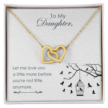 To My Daughter - Interlocking Hearts Necklace5