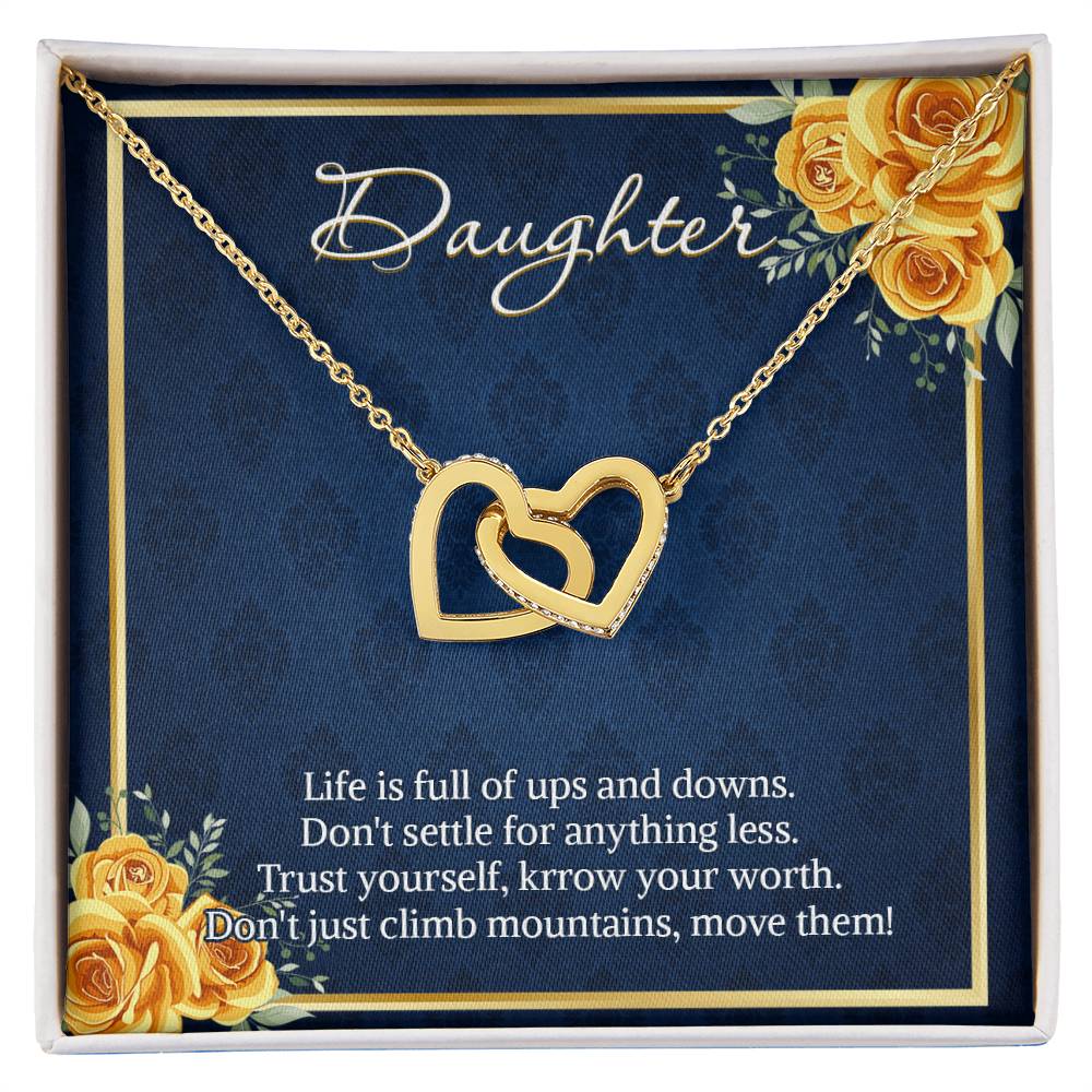 Necklace For Daughter From Mom Dad Daughter Birthday Necklace Interlocking Hearts Daughter Jewelry Giftpersonalized Necklace For Daughter Interlocking Hearts Necklace