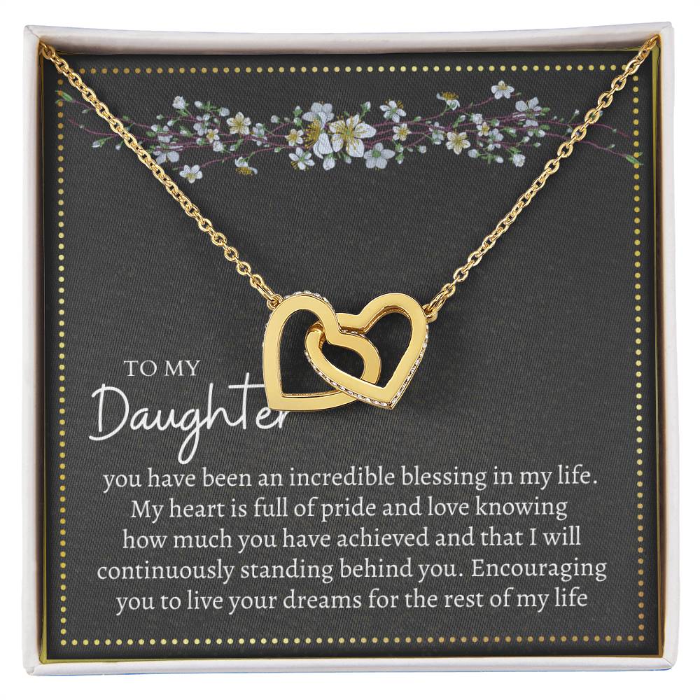 Gift For Daughter Interlocking Hearts Necklace