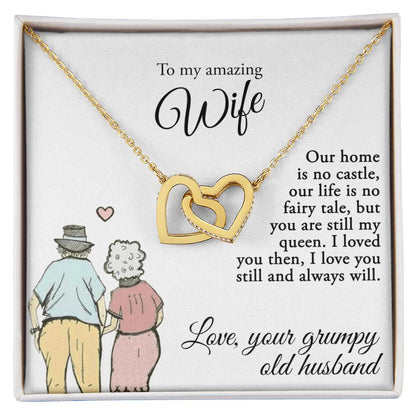 To My Amazing Wife - Necklace Interlocking Hearts Necklace