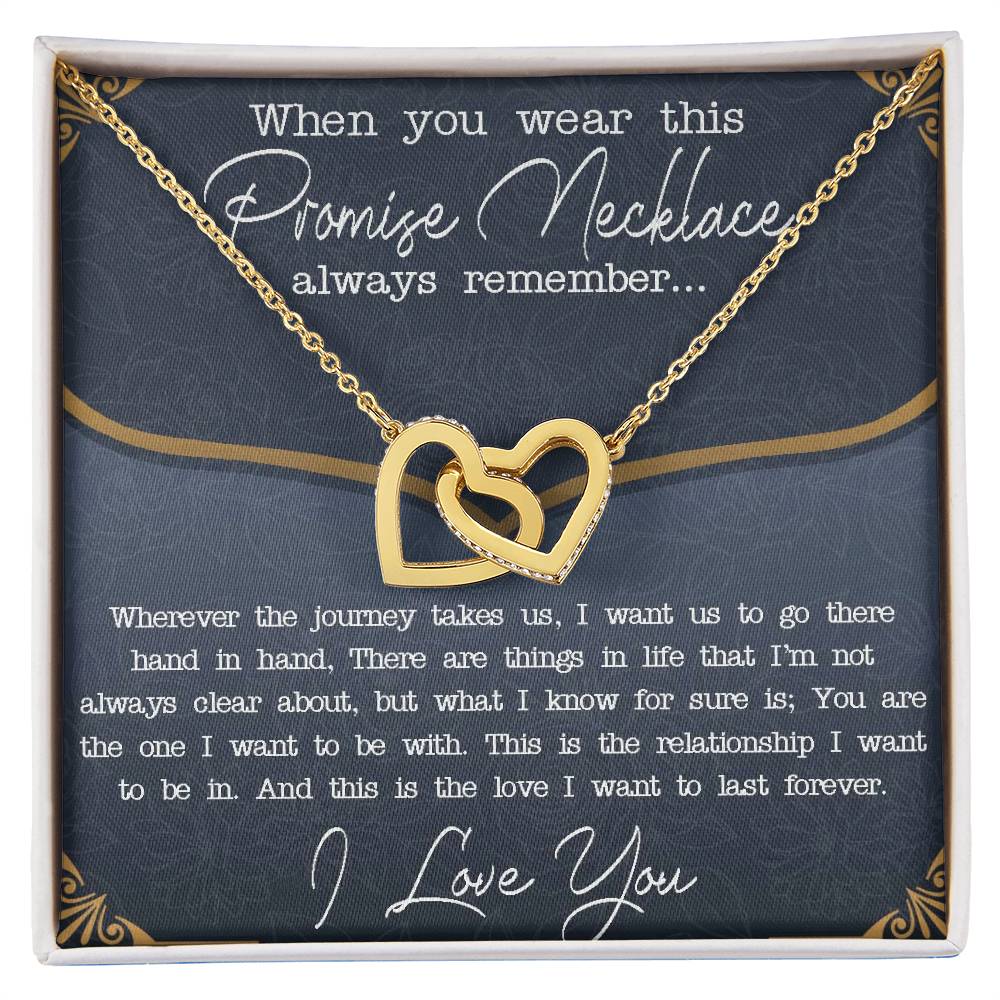 Promise Necklace Interlocking Hearts Necklace For Girlfriend From Boyfriend Necklace For Her Girlfriend Anniversary Gift For Girlfriends