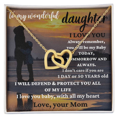 My Baby Love Necklace Interlocking Hearts Necklace