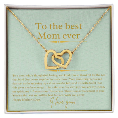 Happy Mothers Day Perfect Gift Necklace Interlocking Hearts Necklace