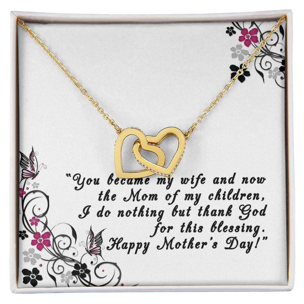 Mother'S Day Gift For Wife Interlocking Hearts Necklace