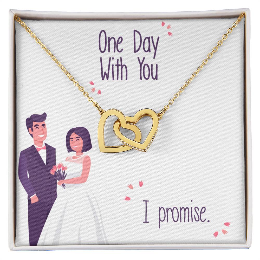 To My Future Wife - Interlocking Hearts Luxury Lovecube Interlocking Hearts Necklace