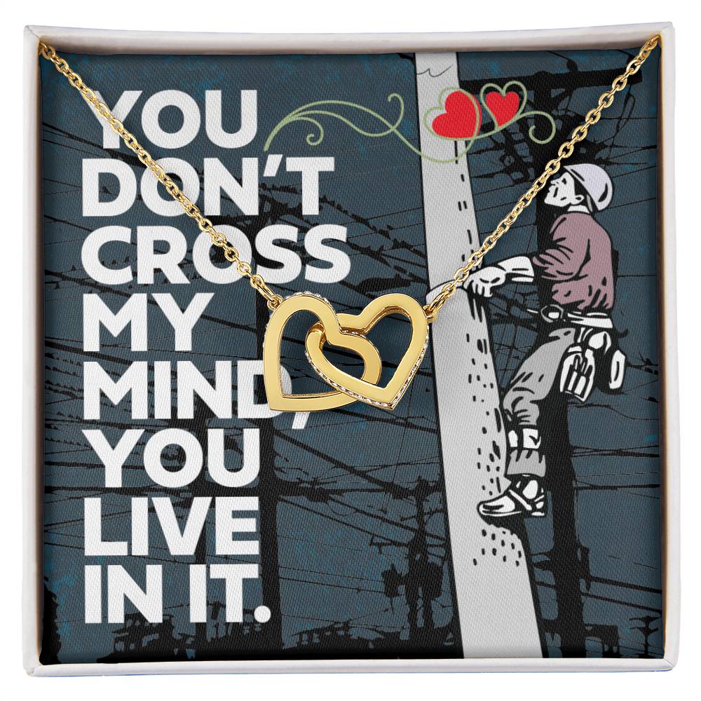 Lineman'S Girlfriend - Interlocking Heart Necklace Interlocking Hearts Necklace