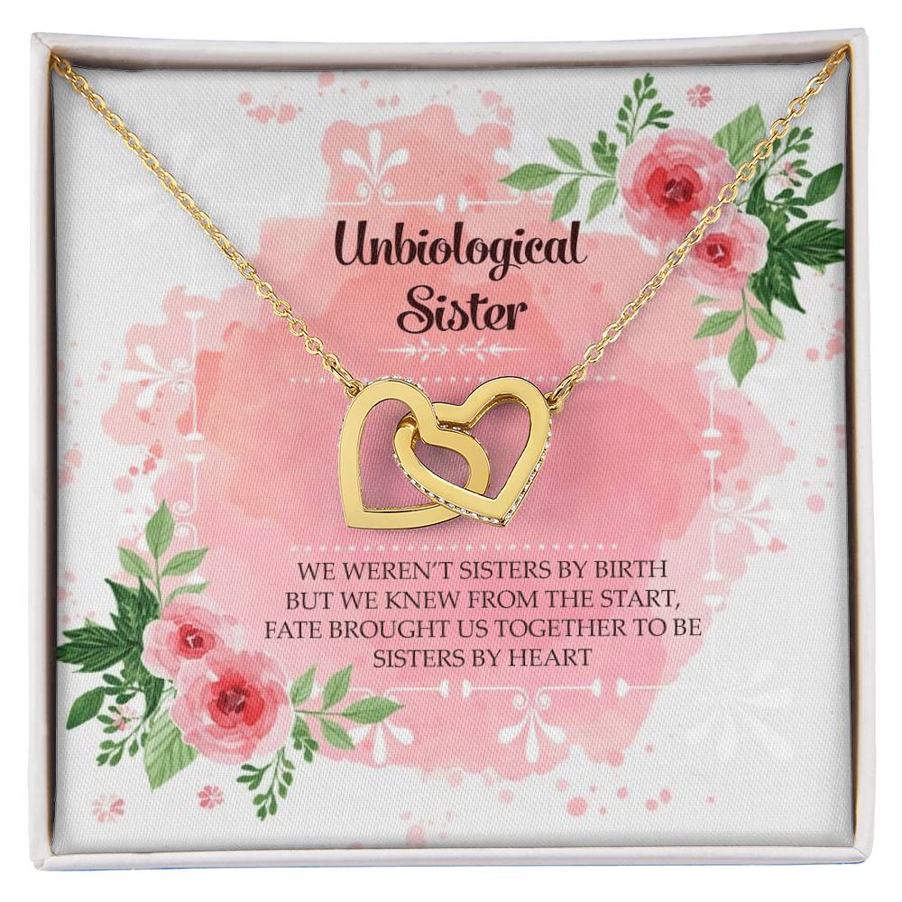 Sisters By Heart - Best Gift For Sister Interlocking Hearts Necklace