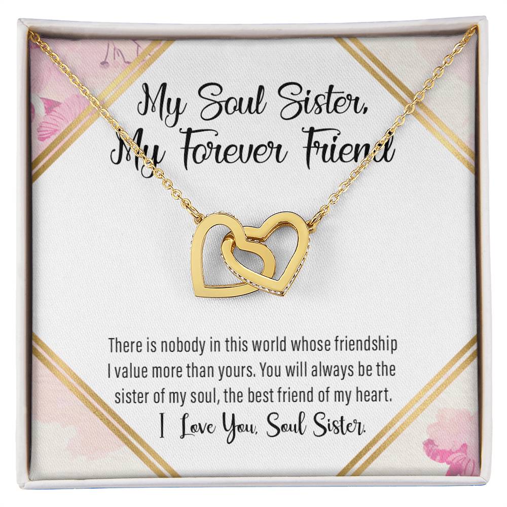 Soul Sister - Joined Hearts Necklace Interlocking Hearts Necklace