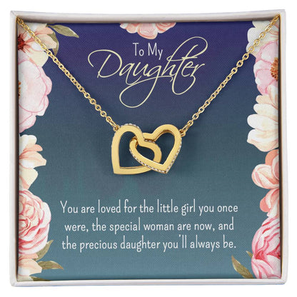 Interlocking Hearts Necklace For Daughter