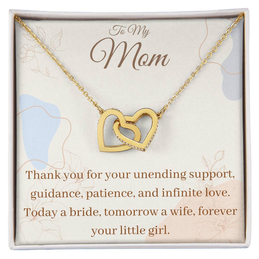Thank You For Your Unending Support Interlocking Hearts Necklace