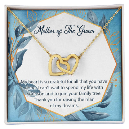 Mother Of The Groom Necklace Mother Of The Groom Weddinggift For Mother Of The Groom Interlocking Hearts Necklace Gift For Mom On Wedding