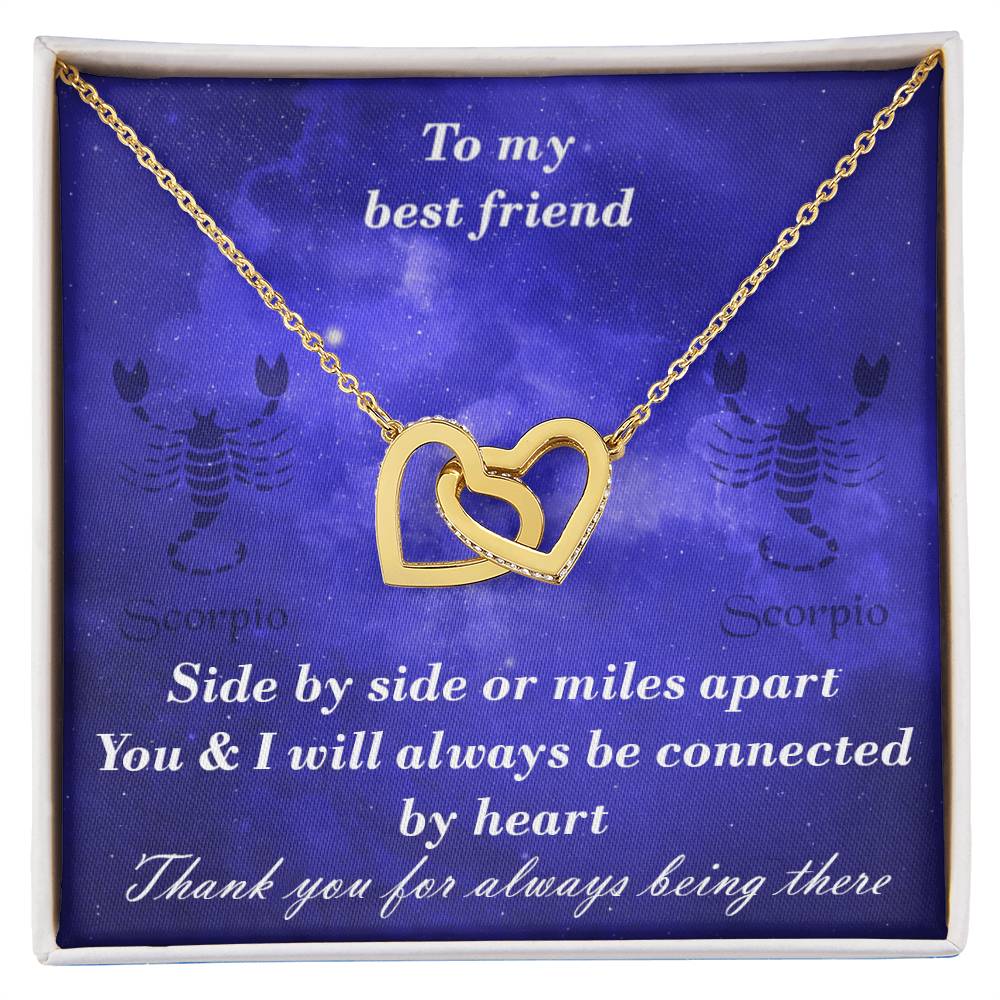 Scorpio To Scorpio Best Friend Interlocked Hearts Necklace Interlocking Hearts Necklace
