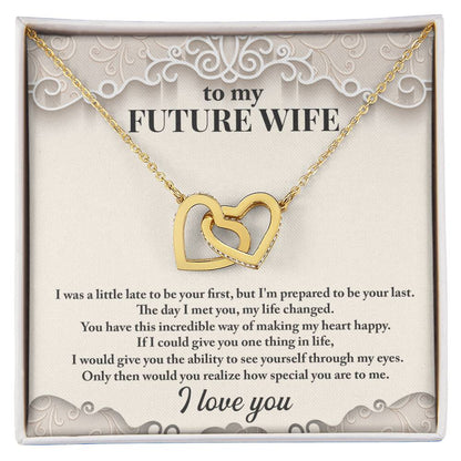 To My Future Wife Interlocking Hearts Necklace