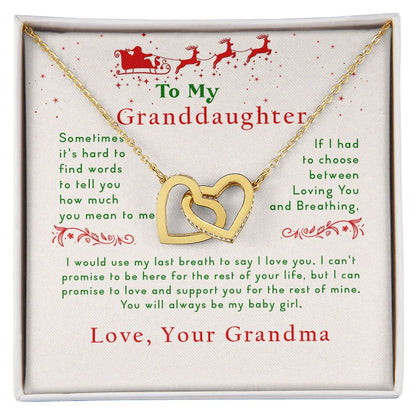 Collection Granddaughter - Christmas - Gift From Grandma Interlocking Hearts Necklace