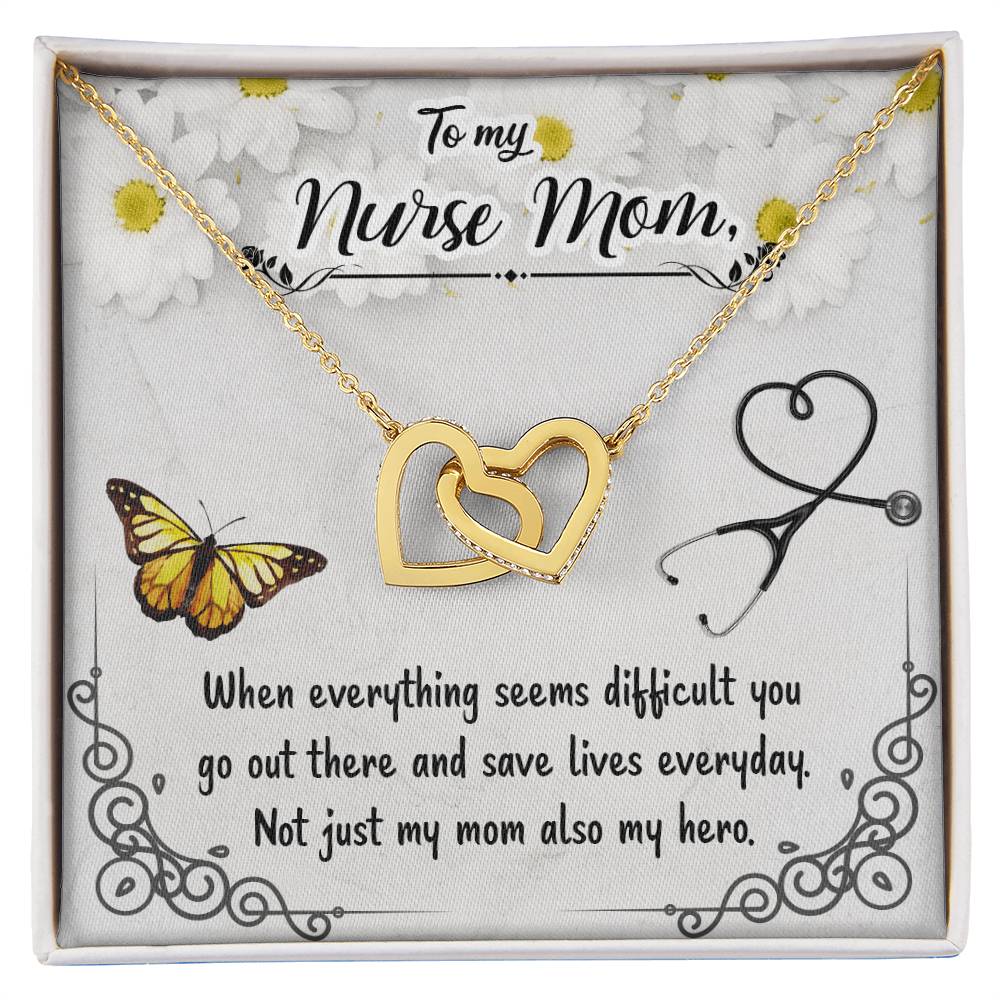 Interlocking Hearts Necklace Nurse Graduation Gift Nurse Gift Nurse Necklace Future Nurse Gift Gift For Nurse