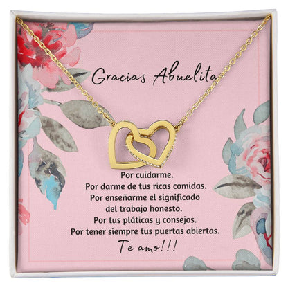 Gracias Abuelita Por Darme De Tus Ricas Comidas Interlocking Hearts Necklace