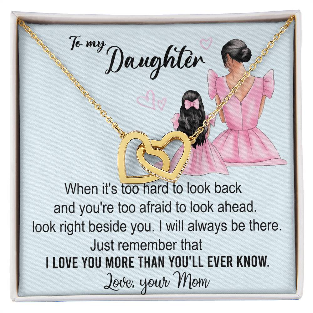 Gift For Daughter From Mom Interlocking Hearts Necklace