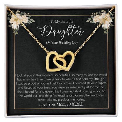 Daugther Wedding Interlocking Hearts Necklace