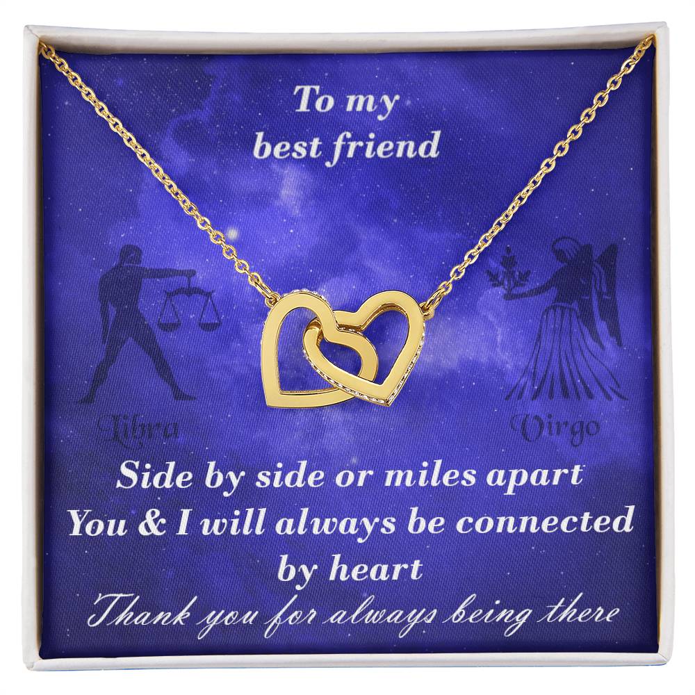 Libra To Virgo Best Friend Interlocked Hearts Necklace Interlocking Hearts Necklace