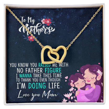 Luxury Box Interlocking Heart Necklace For Mom Interlocking Hearts Necklace