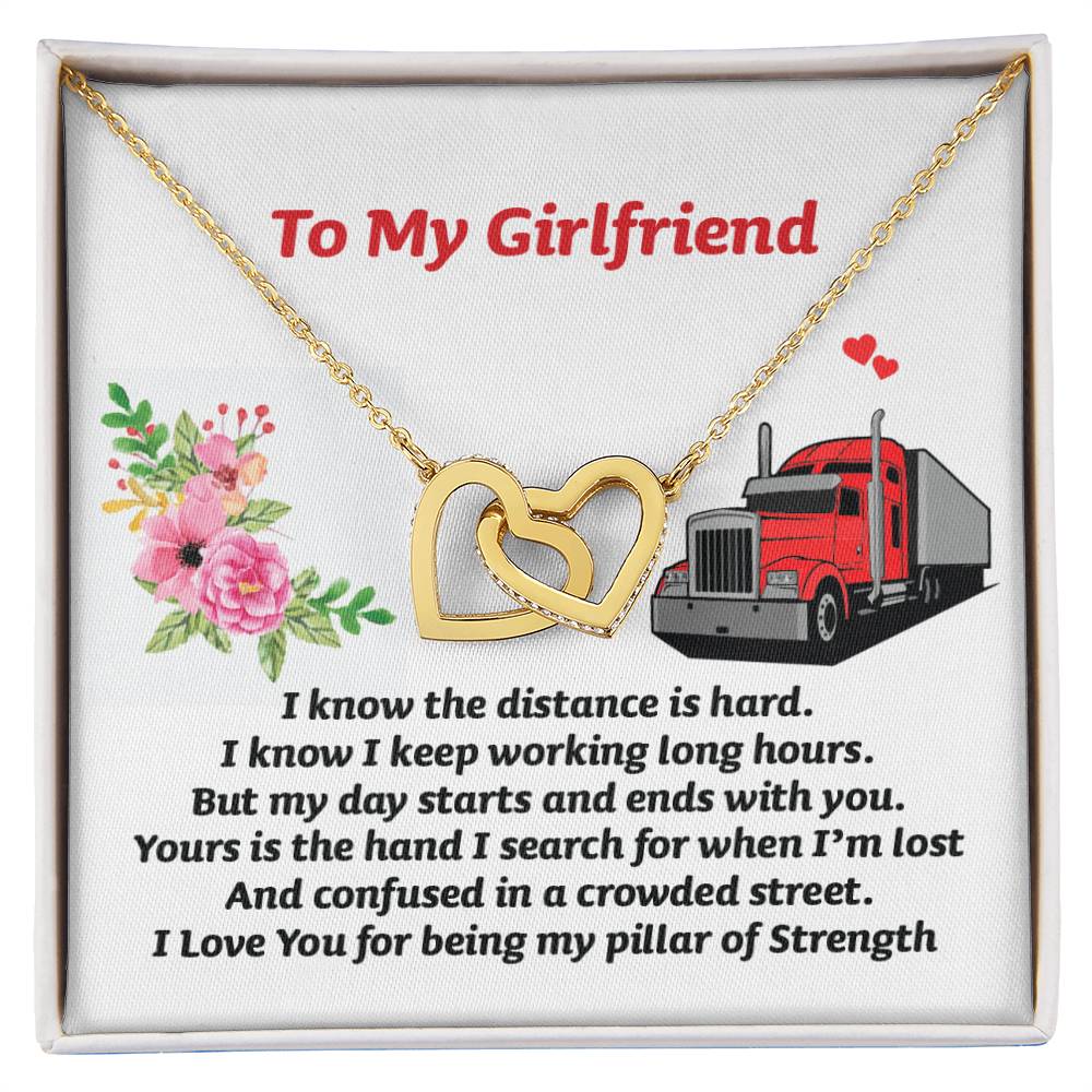 Gift For Girlfriend - Interlocking Heart Necklace Interlocking Hearts Necklace