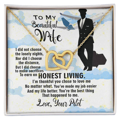 Pilot'S Wife - Interlocking Heart Necklace Interlocking Hearts Necklace