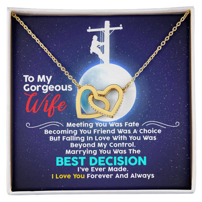 Lineman'S Wife - Interlocking Heart Necklace Interlocking Hearts Necklace