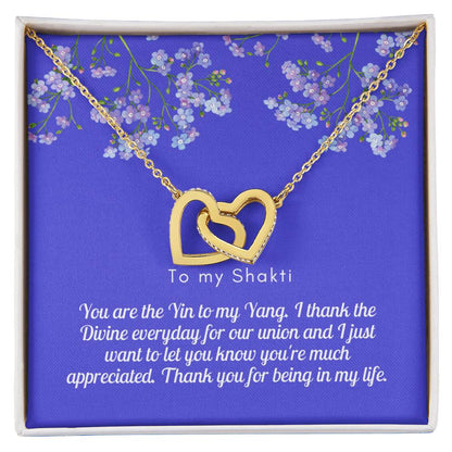 Thank You My Shakti Interlocking Hearts Necklace