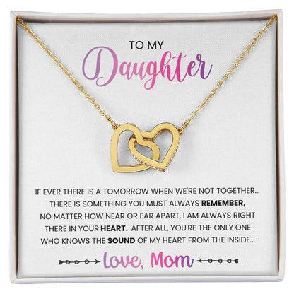My Daughter - Sound Of My Heart Interlocking Hearts Necklace
