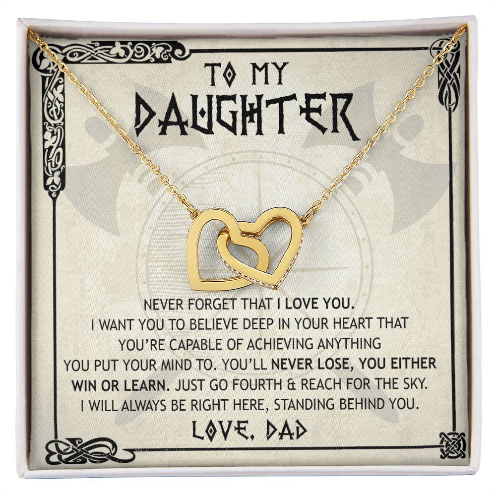 Meaningful Gift For Daughter From Dad Interlocking Hearts Necklace