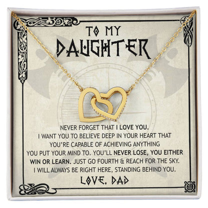 Meaningful Gift For Daughter From Dad Interlocking Hearts Necklace
