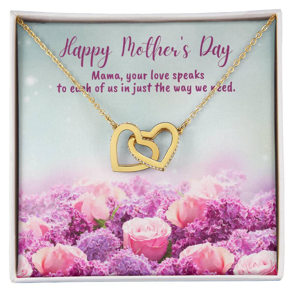 Mother'S Day Two Hearts Sp009 Interlocking Hearts Necklace